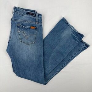 Vigoss Vintage Y2K Japanese Bootcut Jeans Faded Embroidered 11 32 Western Rare